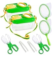 2Sets Bug Catcher for Kids - Sturdy Kids Bug Catching Kit Gifts with Collector Butterfly Net Twee...