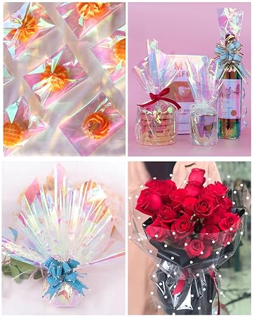 cellophane wrap roll iridescent