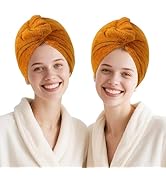 AGKXHDEC Microfiber Towel, Hair Turbans for Wet Hair, Drying Hair Wrap for Women(The Color of The...