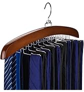 Ulimart Tie Rack Tie Hanger 24 Hooks Wooden, Tank Top Hanger,Belt Organizer for Closet,with Upgra...
