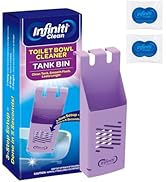 Toilet Tank Tablet Holder with 2 Blue Toilet Bowl Tablets, 8.97 x 3.22 x 2.25 Inch Tablet Holder ...