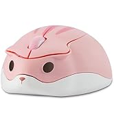 CHUYI Cute Animal Hamster Shape Wireless Silent Mouse Cartoon Mini Portable Travel Mute 1200DPI N...