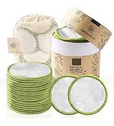 Greenzla Reusable Makeup Remover Pads, Bamboo Cotton Pads for Face with Washable