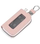 SENDEFN Universal Car Key Fob Case Leather Smart Remote Keychain Protector Holder
