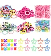 ANBALA Girls Hair Accessories Set Colorful Hair Ties for Women Girls, Elastic Ponytail Holders Ru...