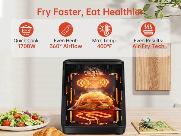 Advanced Air-Fryer Tech for Quick Cooking