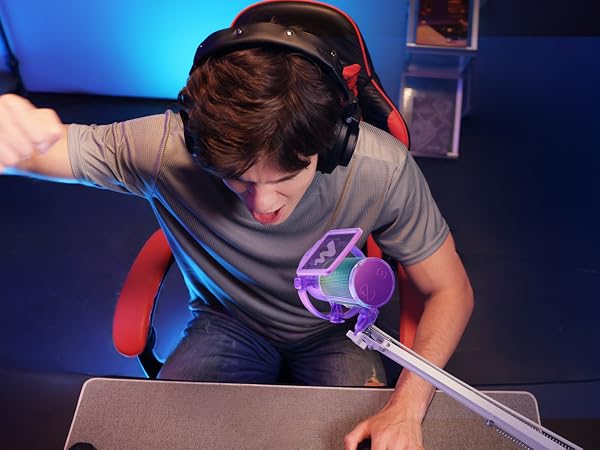 usb gaming microphone for pc purple
