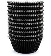 Eoonfirst Black Foil Cupcake Case Liners Easter Baking Muffin Paper Cups 200 Pcs