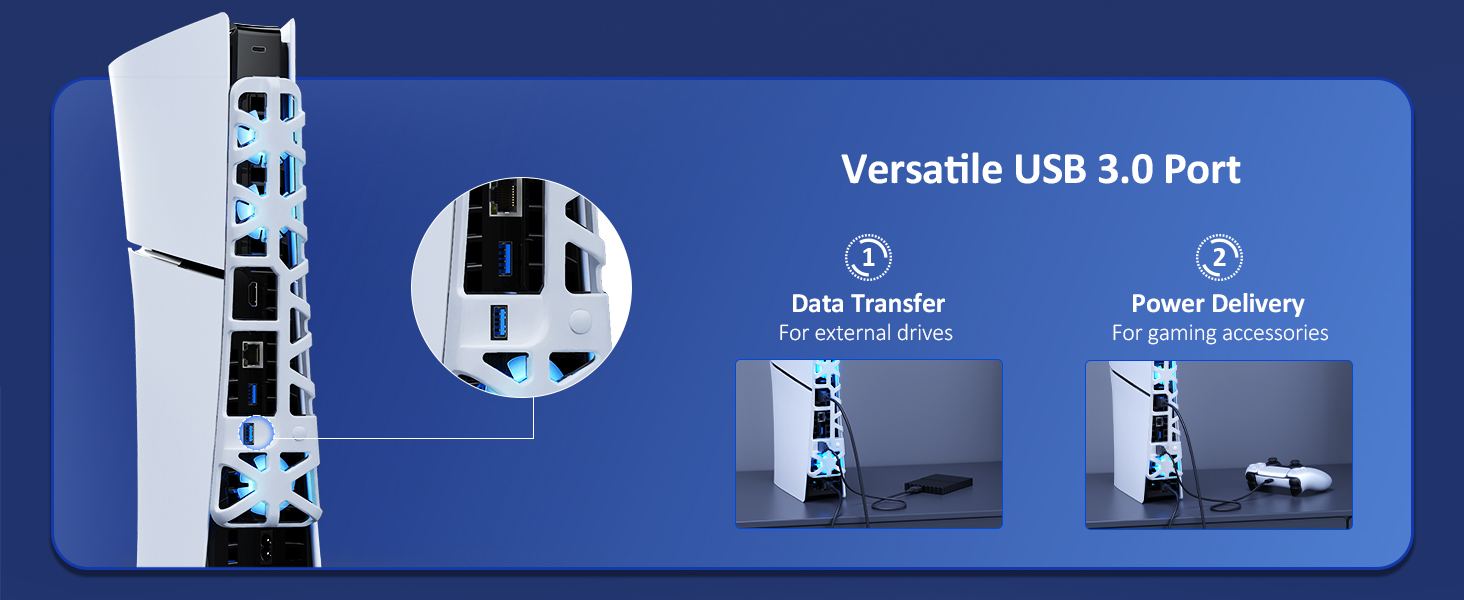 The fan comes with a USB 3.0 interface, supporting both data transfer and power supply.