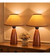 Nusogon 2 Pack Touch Table Lamp for Nightstand - 3-Way Dimmable Small Bedside Lamp, 3s Quick Shut...