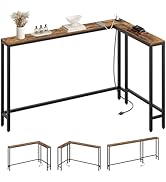 YATINEY Narrow Console Table with Outlets, 70.9