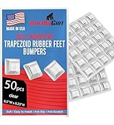 Clear Rubber Feet (50 Pack) Self Stick Bumper Pads - Made in USA - Adhesive Square Bumpers for El...