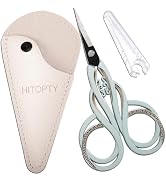 HITOPTY Small Sharp Scissors Pointed Tip Sewing Scissor with Case for Craft Embroidery Needlework...