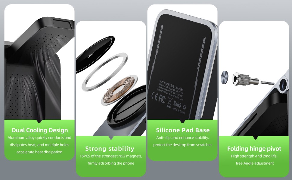 travel charger for iphone and apple watch,watch and phone charging stand