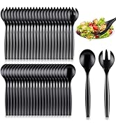 Mwellewm 32Pcs Serving Spoons 10'' Large Plastic Serving Utensils Set Slotted Disposable Serving ...
