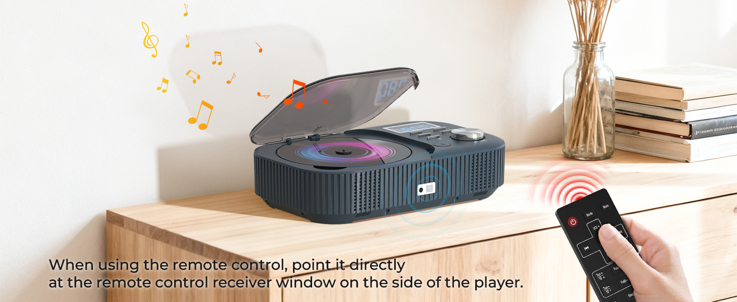 CD Player with Dual Stereo Speakers/Remote Contro