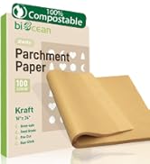 biocean Unbleached PRE-CUT Parchment Paper Sheets 16x24