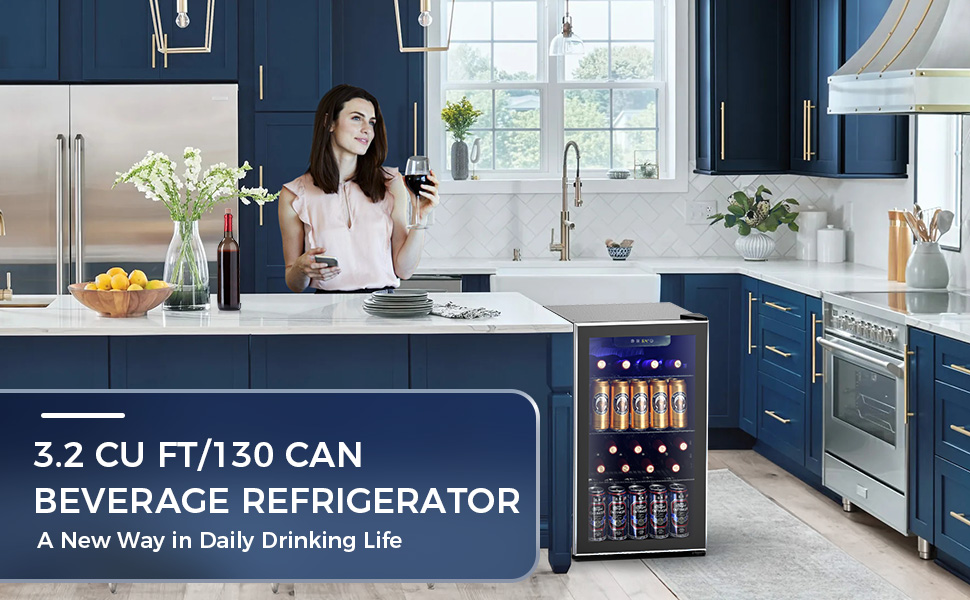 3.2 cu.ft beverage refrigerator cooler