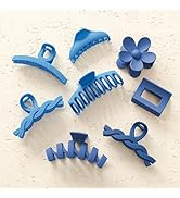 8PCS Hair Clips for Women, Flower Claw Clips for Thick Hair, Non-Slip Hair Accessories with Multi...