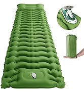 STURME Camping Sleeping Mat Self-Inflating with Foot Pump, Outdoor Inflatable Air Mattress Ultral...