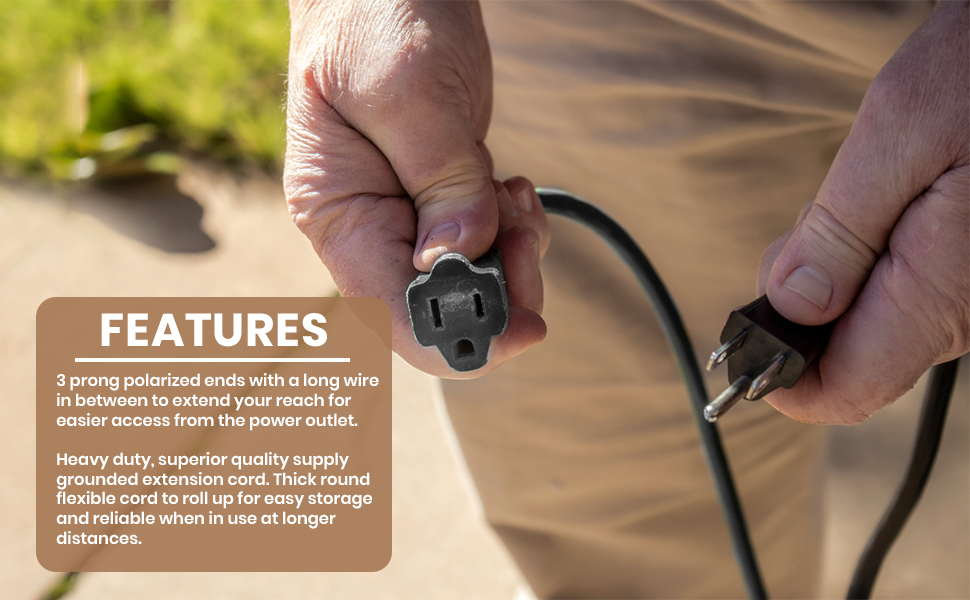 BindMaster Heavy Duty Extension Cord/Wire Power Cable