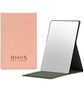 RHOS Folding Pocket Mirror for Women, Stainless Steel Travel Makeup Mirror, Compact and Portable ...