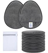 SINLAND Reusable Makeup Remover Pads For Face,Eye,Lips Microfiber Gentle Facial Cleansing Cloths ...