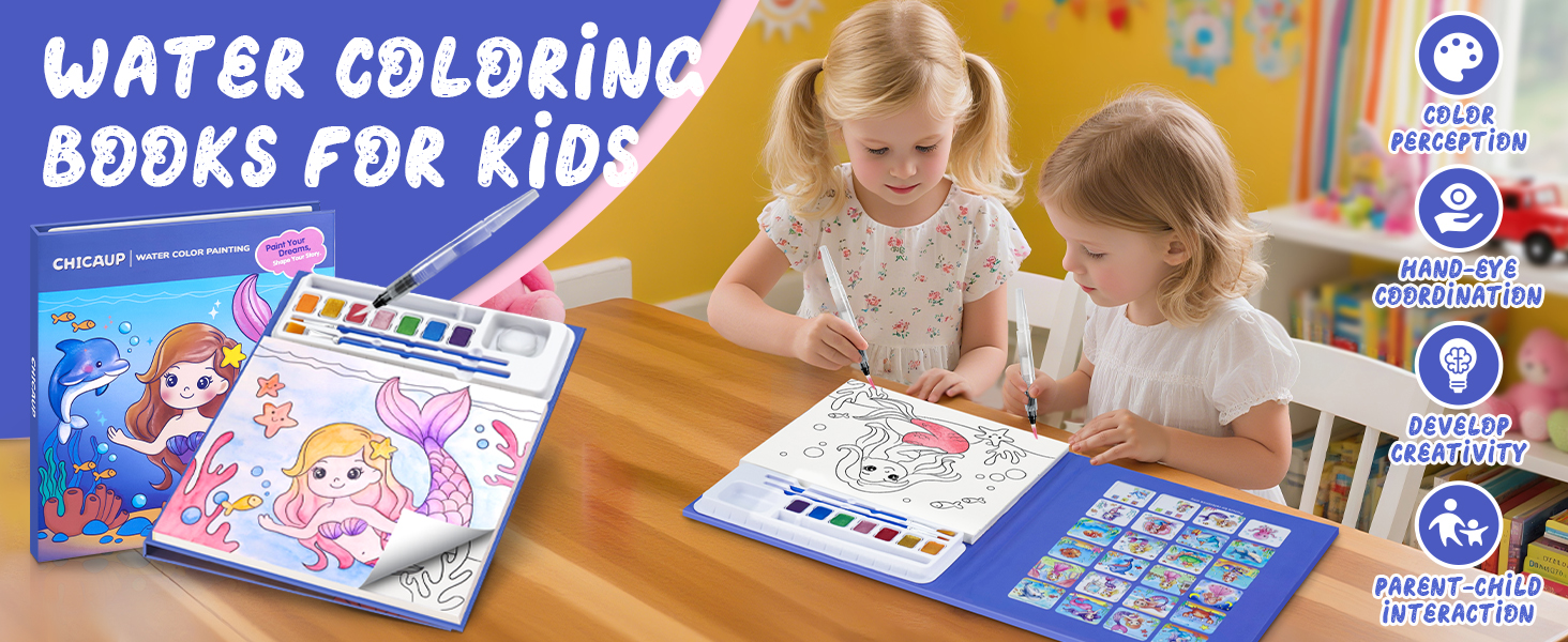 aint with Water Coloring Books for Kids