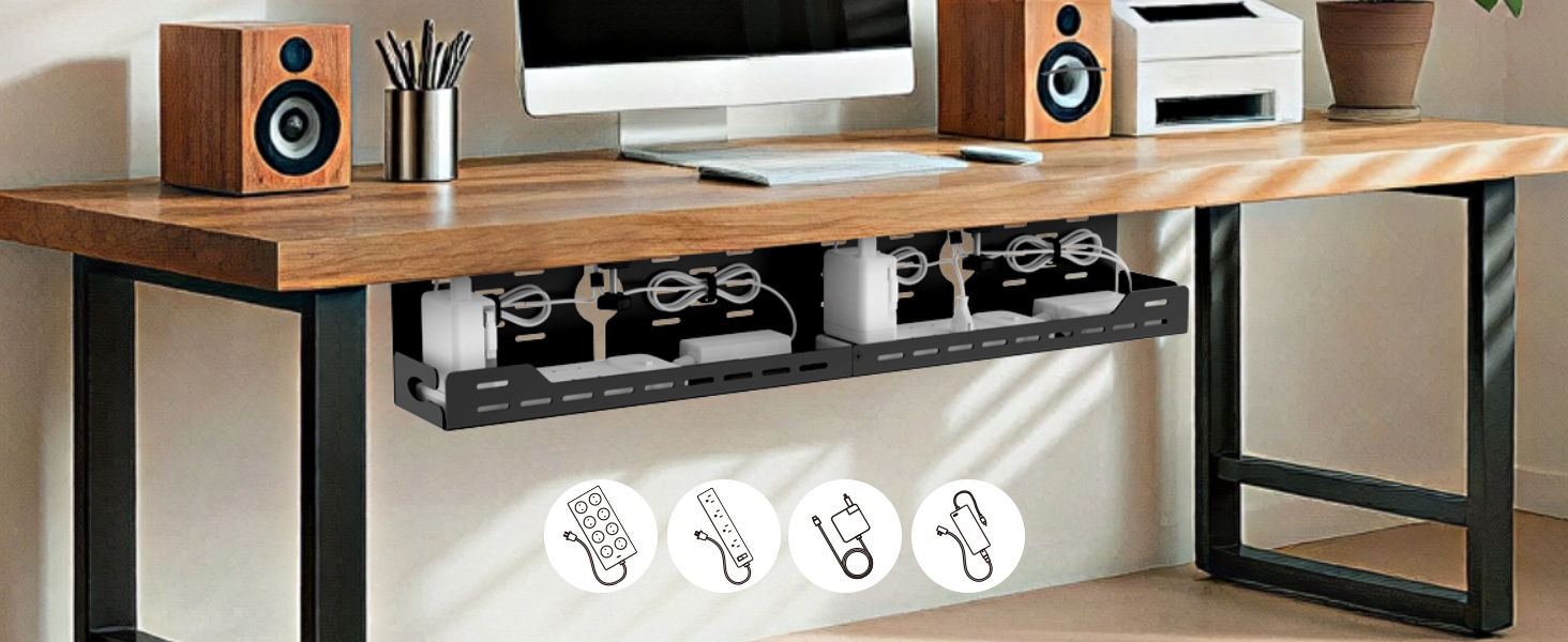 Desk Wire Management Trays