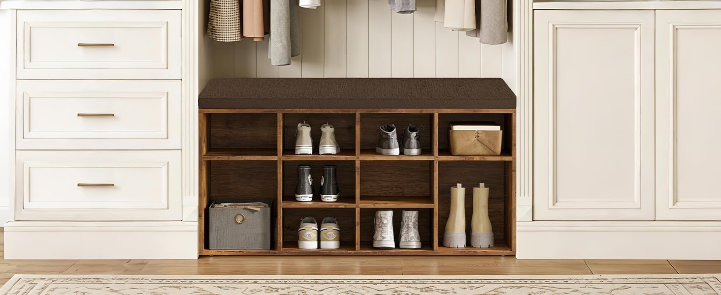 shoe storage bench for closet