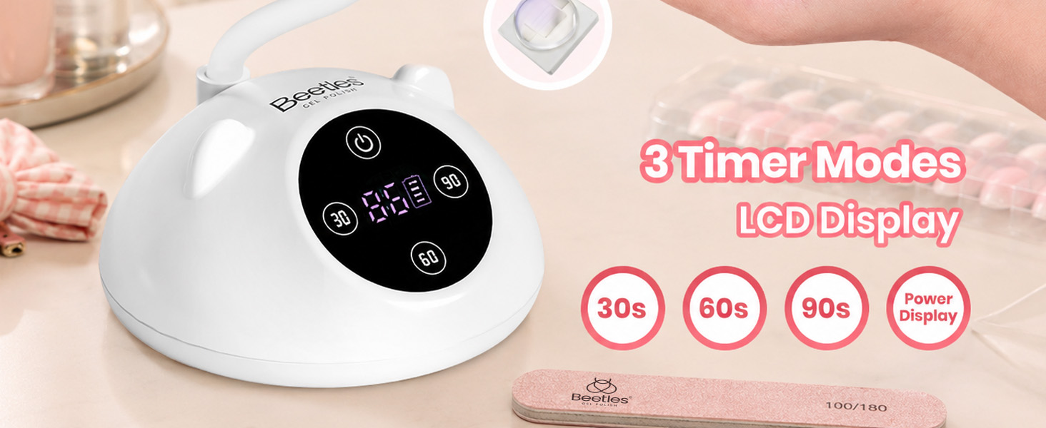 Beetles Gooseneck UV Nail Lamp - Meowgic MilkKitty Mini LED Nail Light