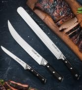 Cutluxe Butcher Knife Set – BBQ Brisket, Breaking & Boning Knife – Slicing Carving Knife Set for ...