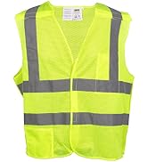 Cordova VB221PFR Type R, Class II, Limited FR, 5-Point Breakaway Vest, Lime Mesh, Silver Reflecti...