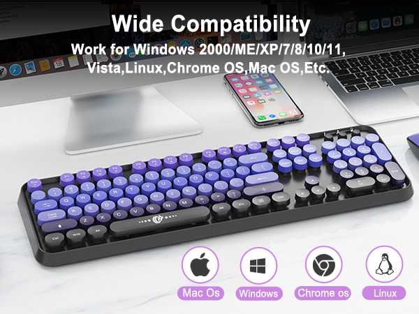 retro keyboard wireless
