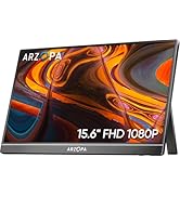 ARZOPA Portable Monitor 15.6'' FHD 1080P - Ultra-Slim Portable Laptop Monitor with Kickstand - IP...