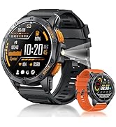 Jundio Military Smart Watch for Men & Women, 1.43" AMOLED Smartwatch with 100+ Sport Modes,Heart ...