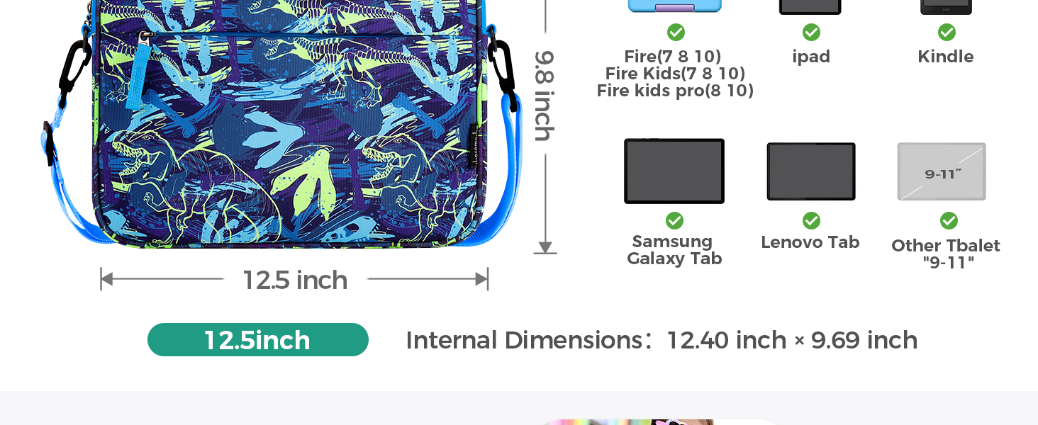 fire hd 10 tablet carrying bag kids