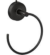 DGYB Suction Cup Hand Towel Ring Matte Black Hand Towel Holder for Bathroom Wall SUS 304 Stainles...