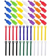 Cable Management Kit, 28 Pcs Multi-color Cable Labels and 24 Pcs Reusable Fastening Cable Ties, C...