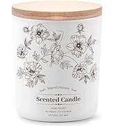Deluxe Scented Candle for Women & Men, Vanilla Coconut Soy Wax Candle, 8 Oz Jar Candle for Home, ...