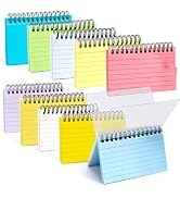 Koogel 500PCS Multicolor Index Cards, Ruled Flash Cards with Double Covers Record Revision Note P...
