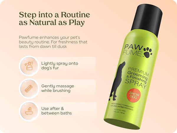 pawfume grooming spray show dog