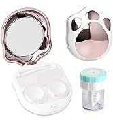 Contact Lens Travel Kit with Cleaner Washer, Portable Contact Box with Mirror Tweezers Remover To...