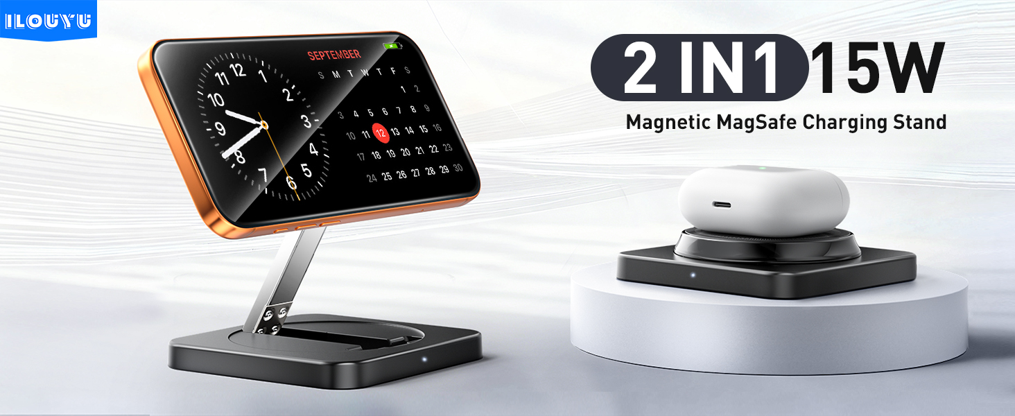 2 IN1 15W Magnetic Charging Stand