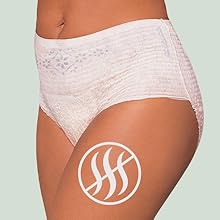 This incontinence underwear for women provides up to zero odor