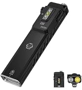 RovyVon Angel Eyes E80 Flat EDC Flashlight 1800 LMS with 365nmUV/Red/White | 180m Beam Distance, ...