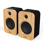 House of Marley Get Together Duo, Powerful Bookshelf Speakers with Wireless Bluetooth Connectivit...
