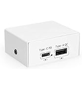 Coolgear ChargeIT! Mini Desktop 75W Dual Port USB-A & USB-C PD Charger w/PPS & QC4.0 Support