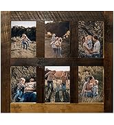 Hope Woodworking Rustic Wooden Collage Picture Frames – Multi Opening Frame for 5x7 Images - Fini...