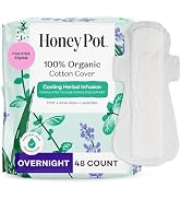 The Honey Pot Company - 48 ct - Herbal Pads for Women - Overnight w/Wings - Infused w/Essential O...